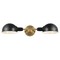 Westinghouse Fixture Wall 60W 2-Light Langhorne Swivel Heads, Matte Black, Brushed Brass 6130800 - alternate 1
